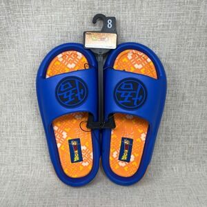 NEW Dragon Ball Super Goku Men's Size 8 Blue Orange Slide Sandals Ground Up